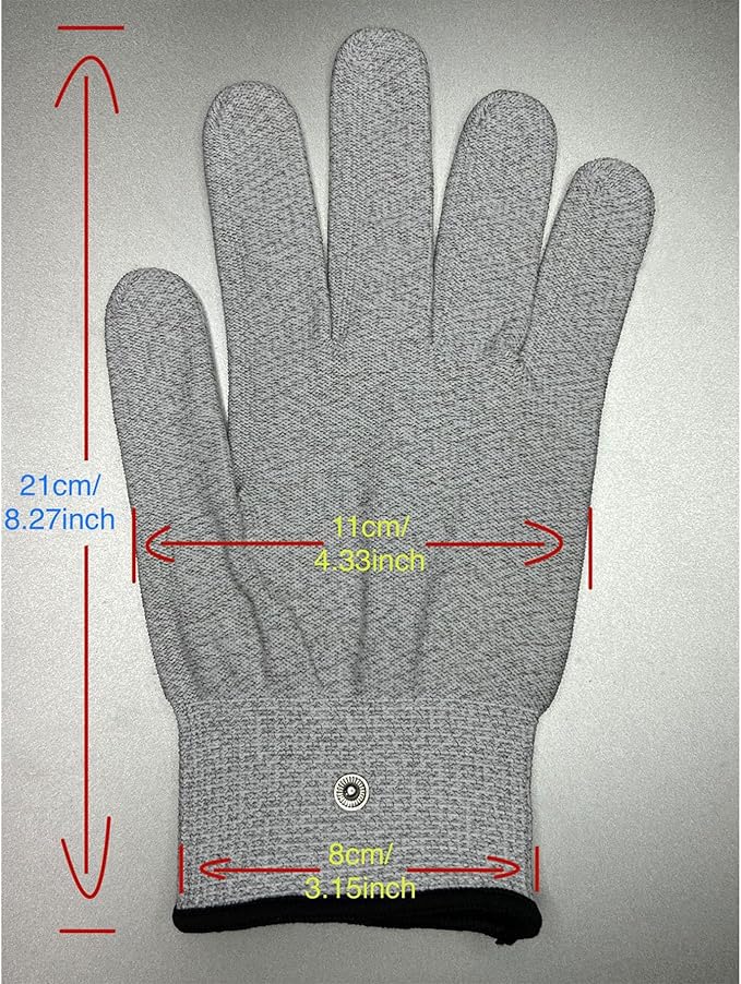 Conductive Gloves Faraday Cage Anti-Radiation RF Shielding Protection for Hands and Wrists Use with Touch Screens, Keyboards 1 pair