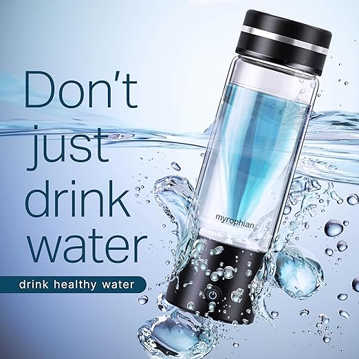 Hydrogen Water Bottle Generator - Molecular Water Machine Ionizer Up to 3000 PPB & SPE/PEM Technology, Kangen Smart Water Bottle and Boosted Oxygen