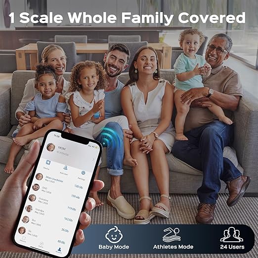 Lepulse Smart Weight Scale with BMI Body Fat Muscle Mass, Updated X-Shaped Electrode Scale for Body Weight and Fat Percentage, 13 Body Composition Scale Large Display, Digital Bathroom Scale with App