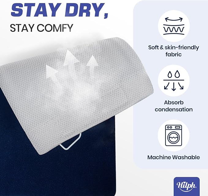 Hilph Ice Packs for Injuries Reusable (3-Piece Set), Large Gel Hot Cold Ice Packs with Strap for Back, Shoulder, Hip and Knee, Flexible Ice Wrap Cold Compress for Joints & Muscle Pain (10.8" x 5.5")