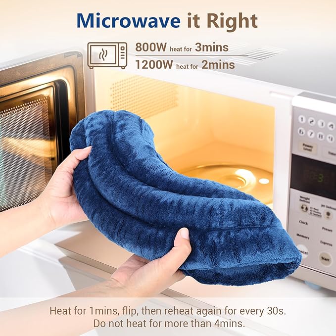Comfytemp Neck Shoulder Heating Pad Microwavable for Pain Relief, FSA Eligible HSA, Weighted Heated Neck Wrap Warmer, Microwave Moist Heating Pads, Warm Compress, Comfort Items for Women Seniors