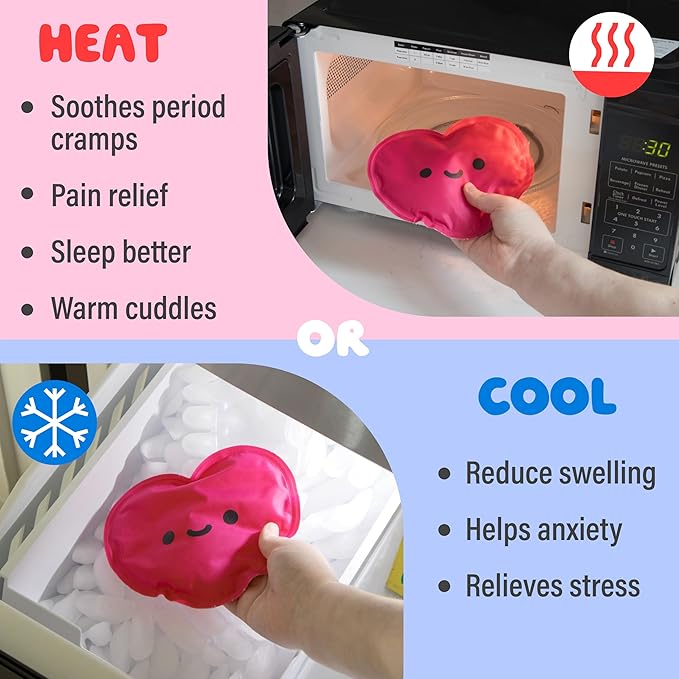 Heatable Scented Cow Plush for Period Cramp Relief & Emotional Support, Microwavable Soft Toy Plushies, Coolable Stuffed Animal for Anxiety, Cute Heating Pad for Pain Relief (Blueberry)