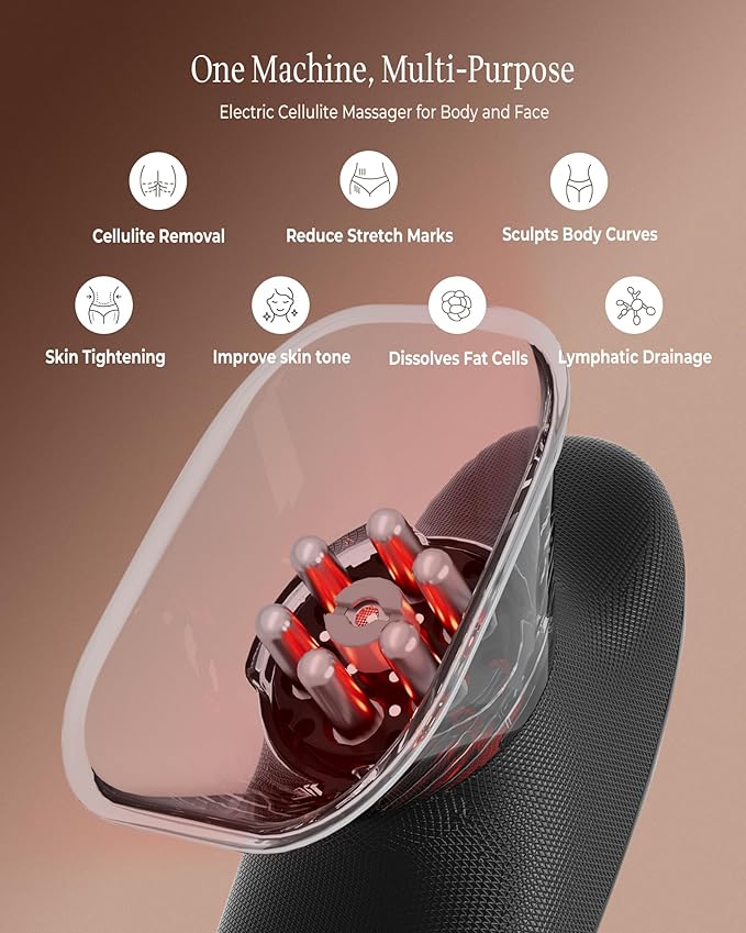 3-in-1 Body Sculpting Machine for Skin Appearance, Electric Body Massager for Legs Belly Stomach Arms, Home Use Body Sculptor Device with 3 Cups for Skin Firming