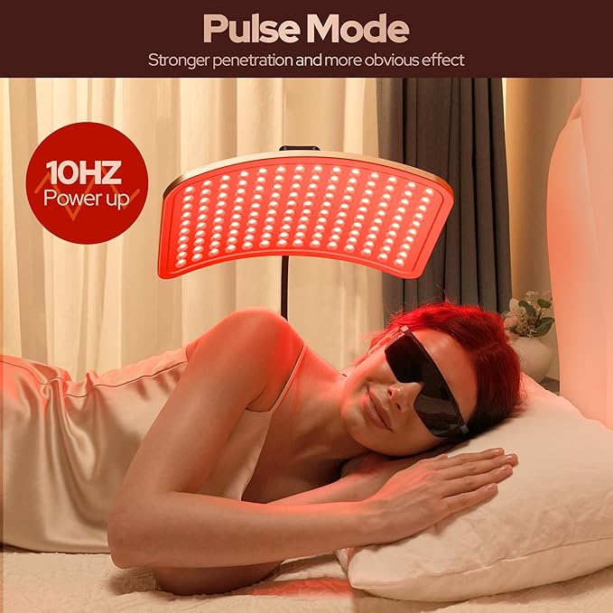 Red Light Therapy for Body and Face, Infrared Red Light Therapy Lamp with Stable Stand, 660nm and 850nm Infrared Pannel with Remote