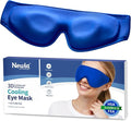 Upgraded Cooling Gel Eye Mask for Puffy Eyes: FSA Eligible Larger Full-Eye Cover Design, Ice-Cold Therapy Relief for Face, Headache & Migraine Relief, Reusable Cold Compress for Eye Strain (Blue)