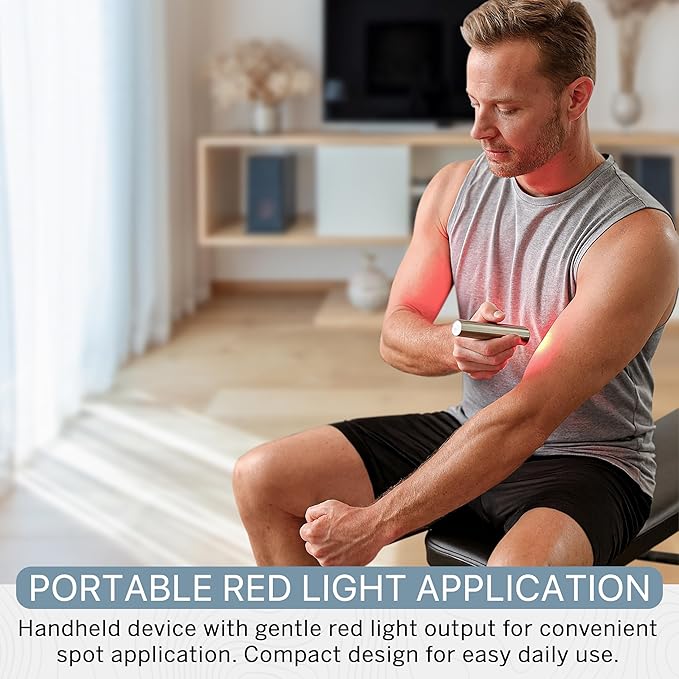 Infrared & Red Light Therapy Torch for Body, Face, Eyes, Hair, & Knee Wellness Support | Portable Infrared Wand for Relaxation, Muscle Comfort and Healthy-Looking Skin | 630nm 660nm 850nm