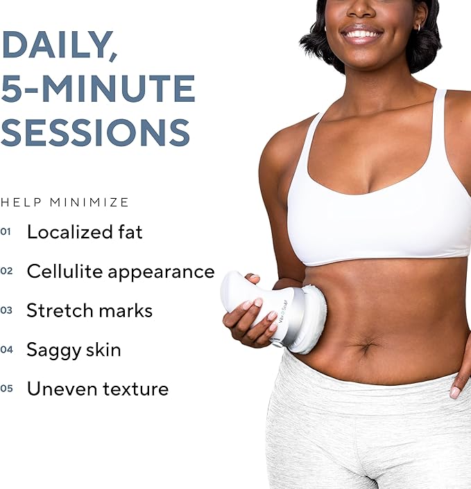 Vibro Sculpt 1.0 Body Sculpting Machine – Lymphatic Drainage Massager & Cellulite Massage Tool for Legs, Stomach & Arms – with Interchangeable Pads that Helps Improve Skin Texture