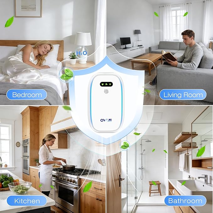 Plug in Air Purifier 4 Pack with Warm Night Light, Negative Ion Air Ionizer for Home Bedroom Office, Portable Mini Air Purifier, Quiet Odor Reducer for Smoke Dust Pet Smell