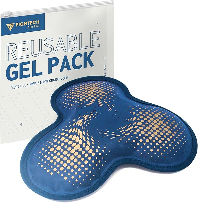 Reusable Hot and Cold Gel Ice Pack for Shoulder, Rotator Cuff, Knee, Back, Head, Eyes, Elbow, Hip - Leak Proof Post Surgery Heat & Cold Therapy Compress by FIGHTECH (Hinge Joint, Single)