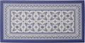 J&V TEXTILES Kitchen Mat Cushioned Anti Fatigue Floor Mat,19.6"x55", Thick Non Slip Waterproof Kitchen Rugs and Mats, Standing Mat for Kitchen,Floor,Home,Office,Desk,Sink,Laundry (Blue Geo)