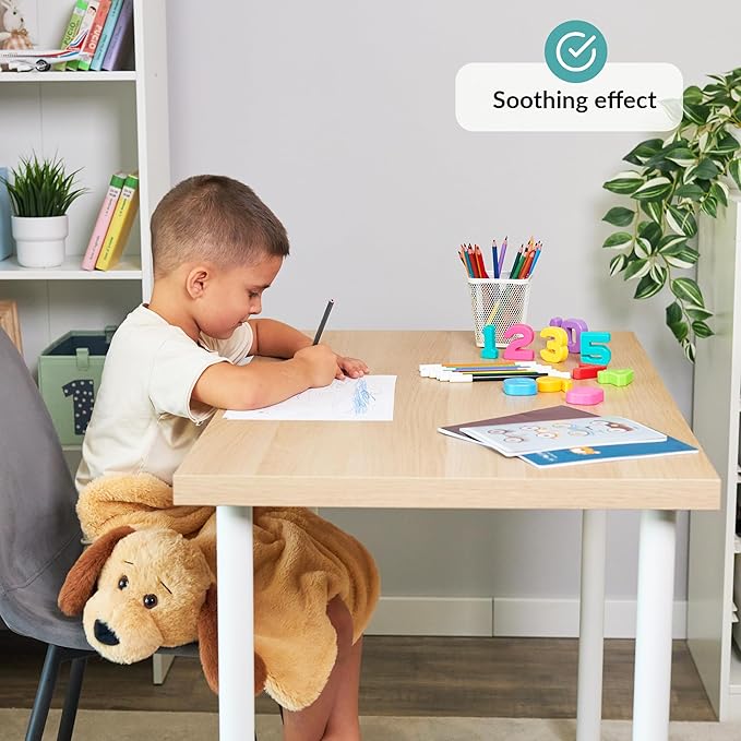 ODOXIA Weighted Lap Pad for Kids | Calming & Comforting | Weighted Lap Animal | Dog Buddy | Sensory Weighted Animals | Weighted Lap Blanket for Sensory Needs | Carrying Bag Included | 5 Lbs