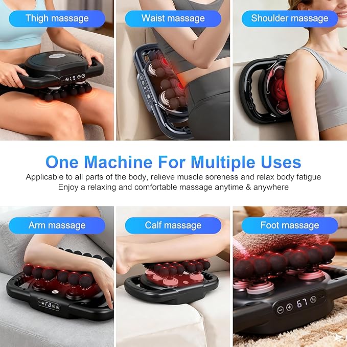 Pro Grade 30 Head Massage Gun Deep Tissue-9 Modes & 9 Intensity Levels, Ultra-Quiet Percussion Muscle Massager for Pain Relief In Back/Shoulder/Legs/Waist/Feet/Buttocks, Fit for Home/Office/Gym Use