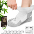 Diabetic Socks for Men,4 & 6 Pairs Low Cut Bamboo Viscose Wide Mens Diabetic Socks Size 9-11 10-13