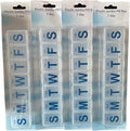 Weekly 7-Day Pill Organizer Travel Daily Pill Case Portable Medicine Organizer & Planner with Compartment for Vitamins Fish Oil Supplements & Medication- 4Pack