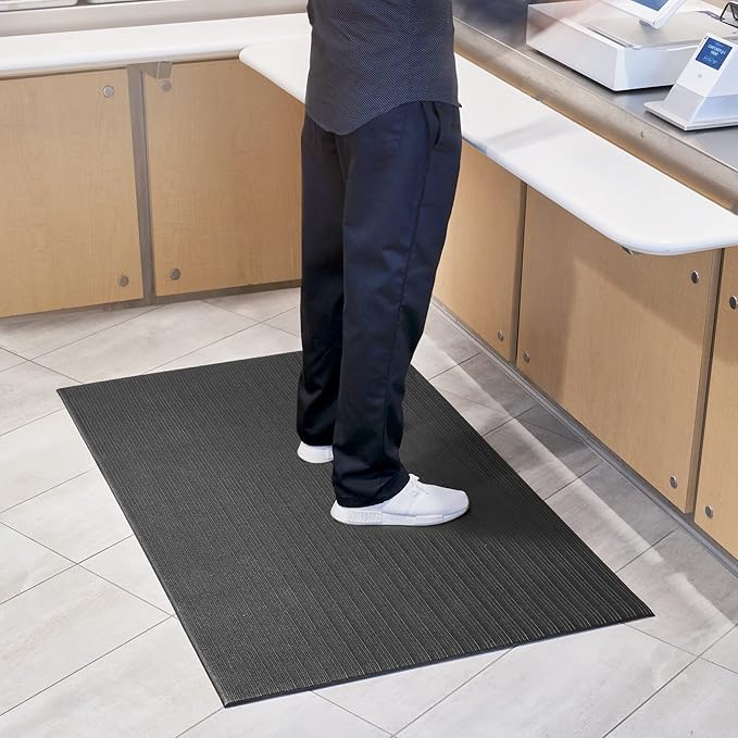 Consolidated Plastics Softstep & Ultra Sponge Anti-Fatigue Floor Mat, Thick Heavy Duty Commercial Grade Support for Leg and Back Pain, Ergonomic Standing Comfort (2' x 3' – 3/8" Thick)