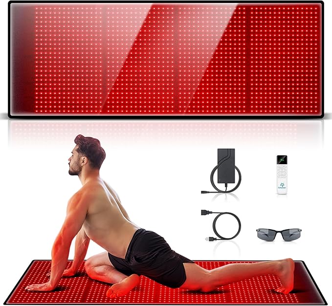 Red Light Therapy for Body: Red Light Therapy Mat 1440 LEDs Infrared Light Therapy Pad 660nm Red Light Therapy Blanket 850nm Near Infrared Light Therapy Device Large Pads for Full Body Pain Relief