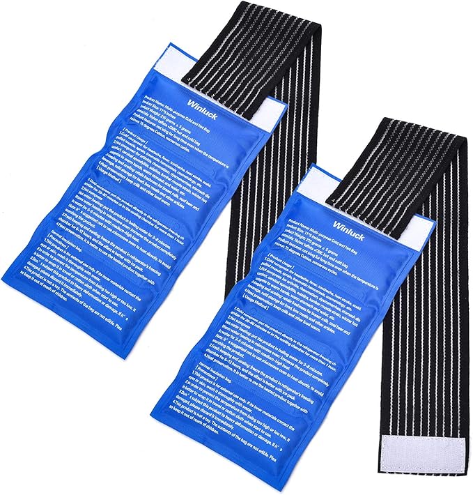 Gel Ice Cold Packs - (2-Piece Set) Soft Reusable Cold/Hot Compress, Provides Alleviate Joint and Muscle Pain. Flexible Therapy from Injuries - Shoulder, Back, Knee, Neck, Ankle & More.