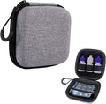 Multi-Functional Medicine & Eye Drops Travel Organizer – Hardshell EVA Case with Elastic Bands & Mesh Pocket, Compact Carrying Container for Daily Pills, Small Bottles & Accessories