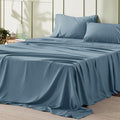 Bedsure King Size Sheets Set - 4 Pieces Soft King Sheets - Breathable & Cooling - Hotel Luxury - Easy Care Polyester Microfiber Bedding for Women, Men, Mineral Blue