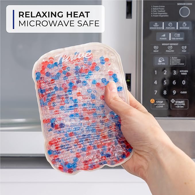 Thrive Reusable Gel Ice Packs for Injuries & Inflammation - Cold Therapy Gel Ice Pack for Back, Knee & Neck Relief - Hot & Cold Compress for Surgery Recovery - 2 Count, 7.5 x 5 in, Blue