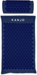 Kanjo Acupressure Mat and Pillow Set for Back Pain Relief & Neck Pain Relief, with Pressure Points for Muscle Pain Relief with Travel Bag - Navy