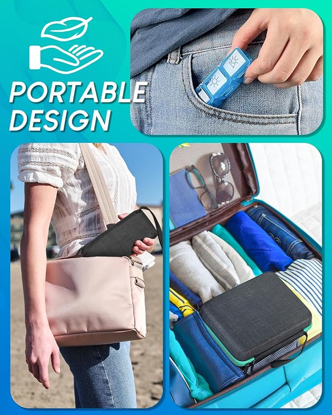 Monthly Pill Organizer 3 Times a Day, with Portable Hard Shell, Pill Cutter, 31-Day Box, Plastic Opening Pick, Monthly & Weekly Stickers, Convenient Medication Management (Black, 3 Times a Day)