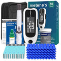 Metene S Blood Glucose Monitor Kit, Blood Sugar Testing Kit With 50 Test Strips & 50 Lancets & Control Solution, No Coding 0.7μl Blood, 7s Fast Reading, 150 Data Storage, Diabetes Testing Kit