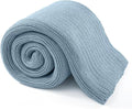 Guohaoi Knitted Weighted Blanket for Adults (Haze Blue 48"x72" 15lbs) No Beads Cooling Throw Blanket for Hot Sleepers, Home Decor Breathable Chunky Knit Heavy Blanket Use on Full Size Bed