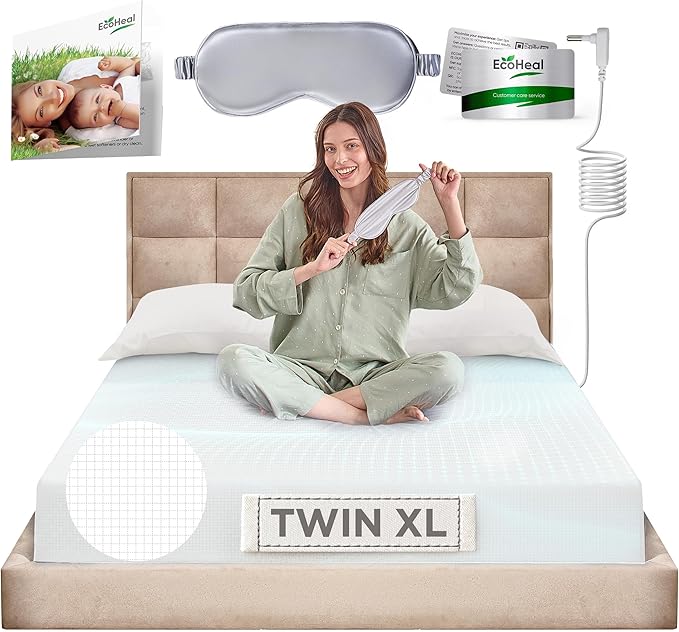 Earth Grounding Sheets Twin XL Size with 12% Silver Fiber & 4% Silk & 84% Cotton - White - Quality Certified Grounded Well Bed Sheet - Conductive Fitted Sheet for Better Sleep