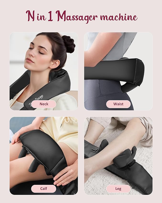 Cordless Neck Massager with Heat [2026 Upgraded] - Neck Shoulder Massager for Pain Relief Deep Tissue, 6D Deep Kneading Shiatsu Back Massage, FSA Eligible HSA Store Eligible