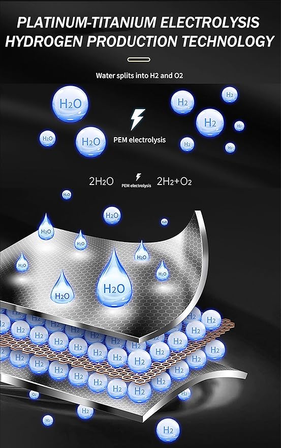 Hydrogen Bath Generator, 5000PPB Hydrogen Water Generator, Foot Bath SPA Machine, 3-Speed Hydrogen Production, Prevents Dry Skin/Relaxing
