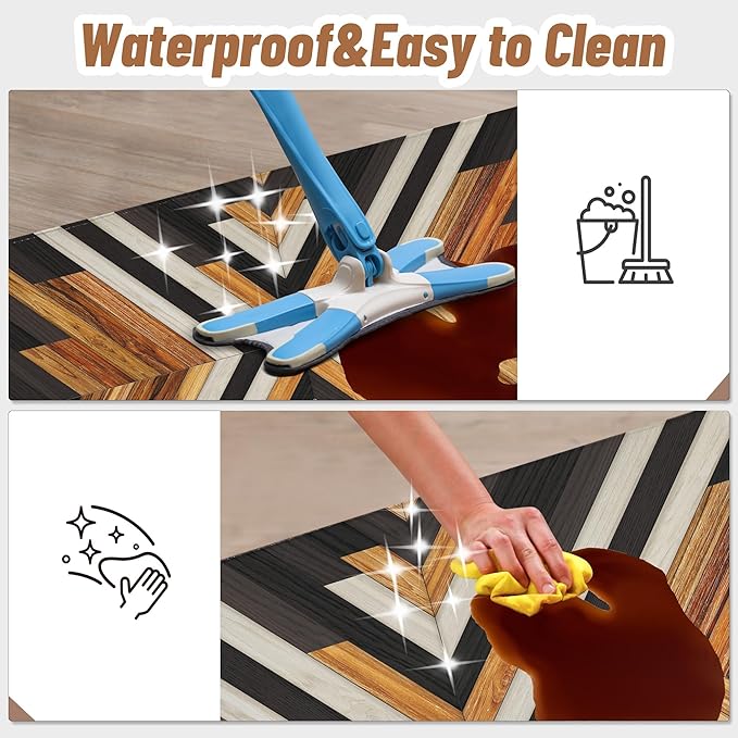 Western Aztec Kitchen Rugs Sets of 2 Anti Fatigue Cushioned Boho Kitchen Mats for Floor Rustic Kitchen Rugs Farmhouse Style Non Slip Waterproof Comfort Standing Mat for Sink Laundry