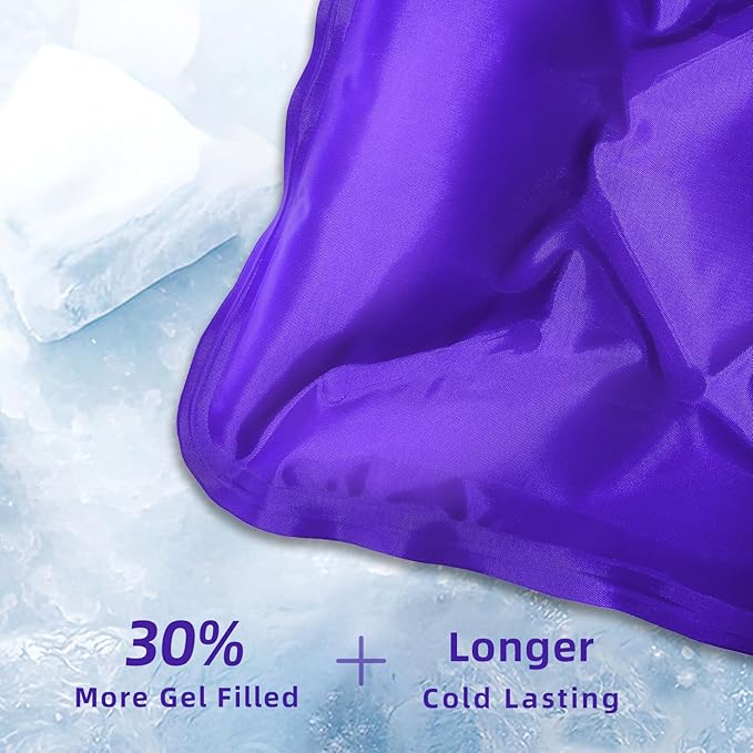 ZNÖCUETÖD Enhanced Knee Ice Pack Wrap for Pain Relief, Large Gel Ice Pack for Knee Leg Injuries Reusable with Cold Compression for Tendonitis, Arthritis, Swelling, Bruises, Surgery Recovery