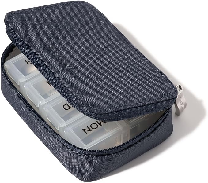Baggallini Travel Pill Case - Lightweight 3x4 Inch Pill Organizer