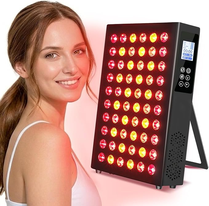 Red Light Therapy,Dual Chip Elite Grade LED 10 Modes and 10 Color Changing Red Infrared Light Device with Near-Infrared Light 660nm 850nm High Power Red Light Therapy Panel at Home for Body, Face 115W