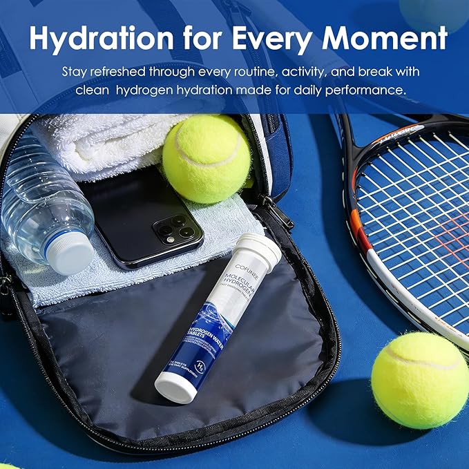 Hydrogen Tablets with Magnesium - H2 Molecular Hydrogen Tabs for Drinking Water, Hydration Electrolytes Supports Healthy Aging, Focus & Daily Energy, Fast-Dissolving Tablets, 60 Count