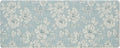 Laura Ashley - Anti-Fatigue Kitchen Mat, Iris Floral Design, Stain, Water & Fade Resistant, Cooking & Standing Relief, Non-Slip Backing, Measures 17.5" x 60", Light Blue