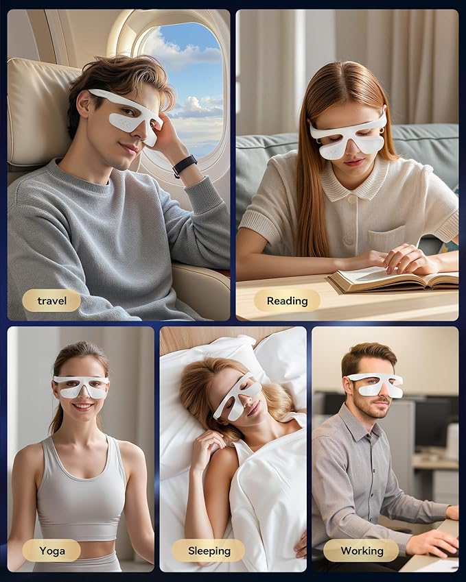 Under Eye Red Light Therapy Device, Red Light Therapy Glasses for Eyes 630±10nm,Red Light Eye Mask for The Treatment of Eye Bags,Dark Circles,Puffiness periorbital for Treating