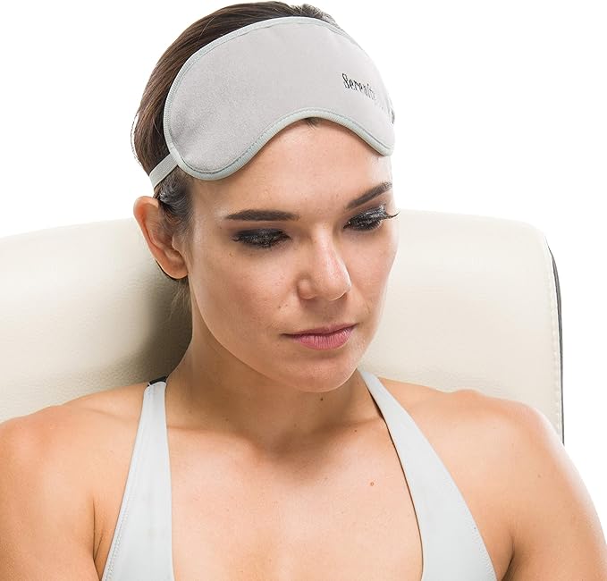 Serenity 2000 | Magnetic Therapy Eye Mask for Improved Sleep, Pain Relief and Wellness - Contains 12 Magnets, Gray