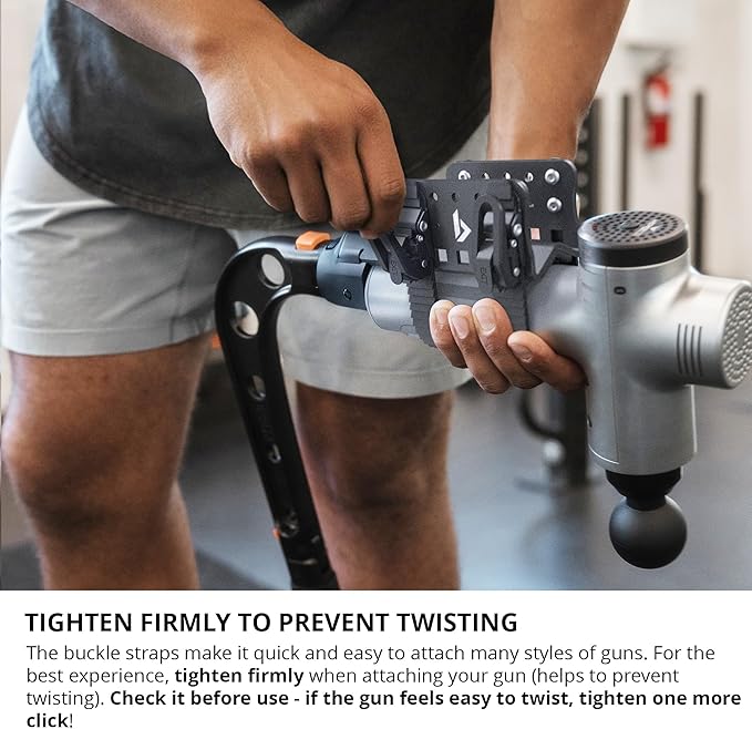 Brazyn (Talon Universal 2.0 Massage Gun Holder + Massage Cane. Extension Arm with Mount for Your Percussion Massager. Includes Hook Attachment for deep Tissue Back Massage. Works with Most Guns.