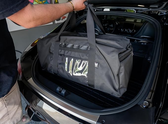 Xtreme Sight Line ~ AQUA Duffel Faraday Bag ~ Water-Proof Signal Blocking Duffel Bag for Large Electronics ~ Tracking/Hacking Defense ~ Data Security ~ 1000D Nylon ~ Silver
