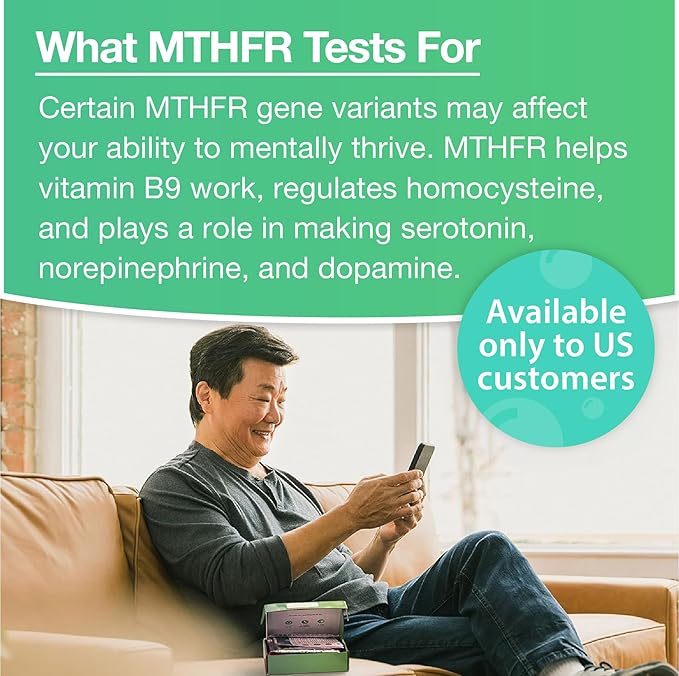 empowerDX MTHFR Gene Test Kit, Methylation Test, Easy At-Home Test Detects Presence of 677 and 1298 MTHFR Gene Variants, Ages 2+, Fast Results Within 6 Days