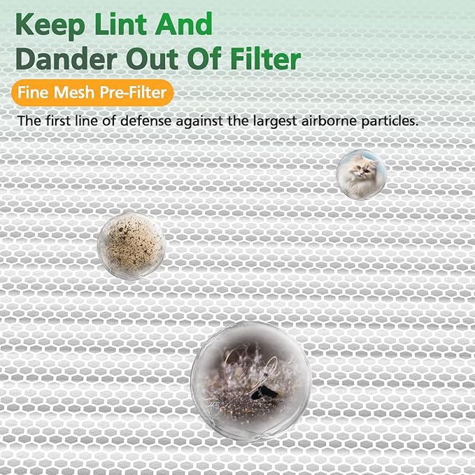 Air Max 8L Filter Compatible With Okaysou Airmax 8L Air Purifier Strong Efficiency 3-in-1 Filtration System HEPA with Blue Ultrafilter & Double Carbon Particles Activated Carbon Filter AirMax8L