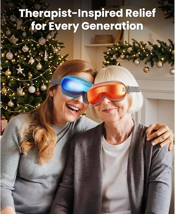 BOB AND BRAD Eye Massager with Heat and Cooling, EyeOasis 3 Eye Massager for Migraine FSA Eligible/HSA Eligible, Heated Headache Massager for Dry Eye Relief, Temple Massagers for Stress Relief