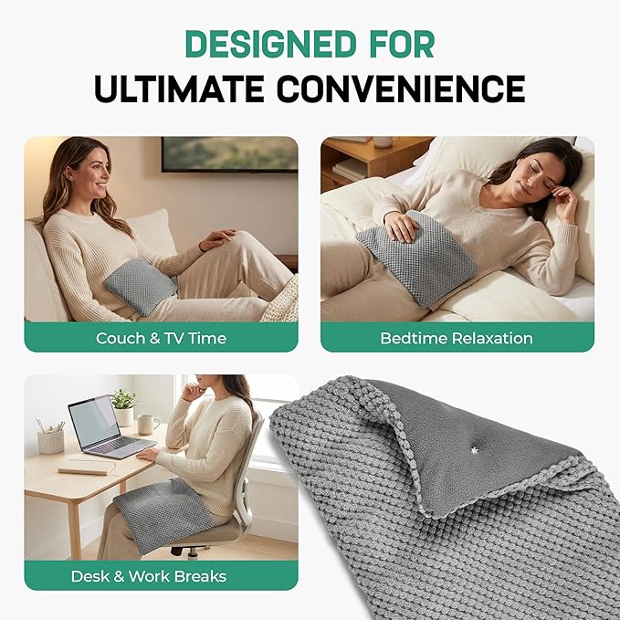 My Heating Pad Deluxe Microwavable Heating Pad for Back, Neck, Shoulder and Cramps - Deluxe Unscented Heat Pack - Chilled or Heated Pad Therapy - 2 Pack