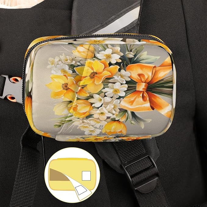 Yellow White Spring Flowers Travel Pill Organizer Box Weekly Portable Pill Case Daily Pills 7 Day Small Birth Control Pills Container Removable Compartments for Medicine Vitamins Fish Oil