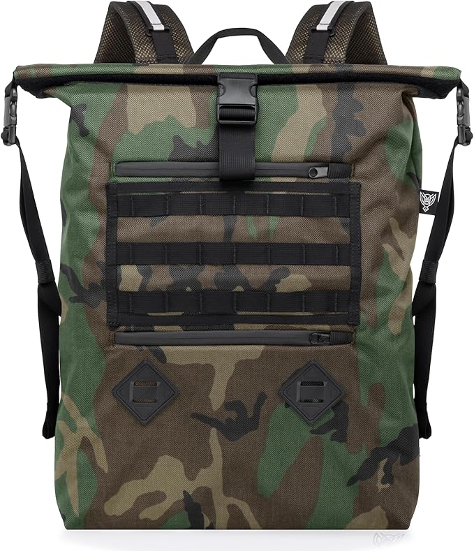 Xtreme Sight Line ~ AQUA RT ~ Large Water-Proof Faraday Backpack for Laptops, Tablets, and Mid-Size Electronics ~ Tracking/Hacking Defense ~ Fits most laptops up to 17" ~ Woodland Camo