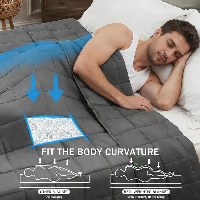 Weighted Blanket for Adults 20lbs, 80"x87", King Size Cooling Heavy Throw Blanket for 130-220lbs, Microfiber Soft Thick Big Blankets Weighted Comforter Breathable Gift for Sleeping, Grey