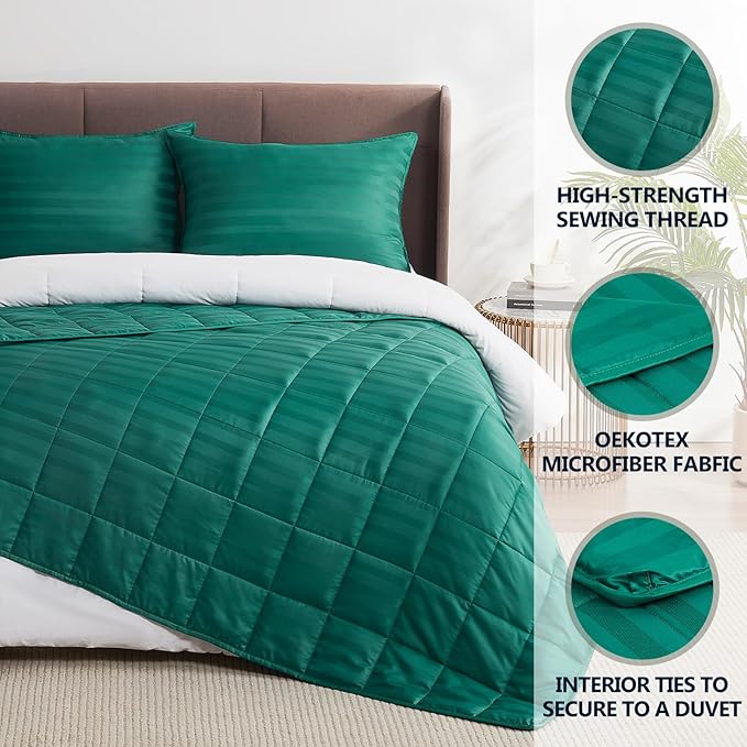 Weighted Blanket King Size (88"x104" 30lbs),Ultra Soft and Cozy Cooling Weighted Blanket King Size for Adult,Heavy Blanket with Machine Washable Soft Blanket, Green