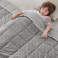 anfie Weighted Blanket Kids(36"x48" 5lbs) Weighted Blanket Cooling Blanket for Sleeping,Throw Size Breathable Blanket with Premium Glass Bead(Grey)